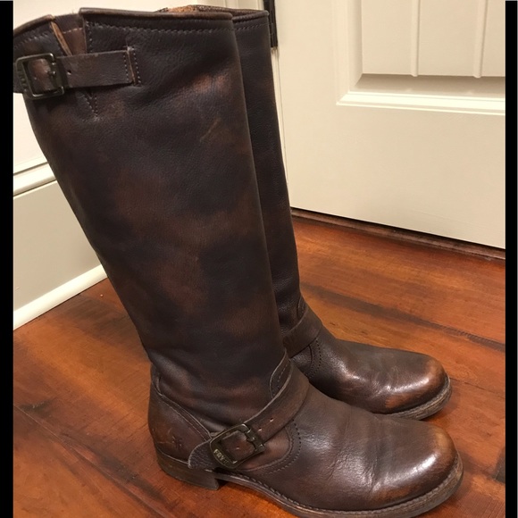 mid calf frye boots